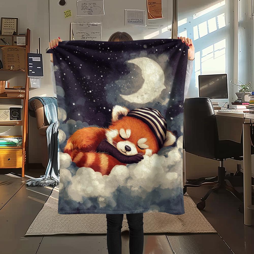 1 Stück Gute Nacht Hunde Aufdruck Flanelldecke, Hohe Qualität, Bequem für Alle Jahreszeiten, Heimdekoration, Wärme und Komfort, Perfekt für Weihnachtsgeschenke