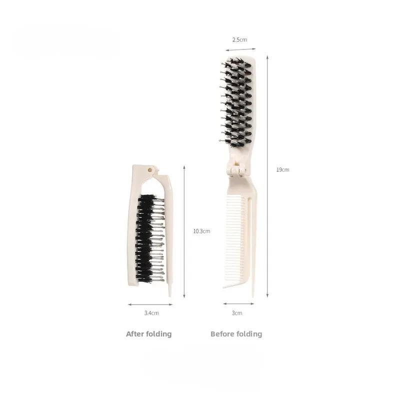 

Easy Haircut Comb 2-in-1 Hair Accessories Foldable Bristle Comb for Fluffy Hair Styling Portable Portable Travel Hair Styling