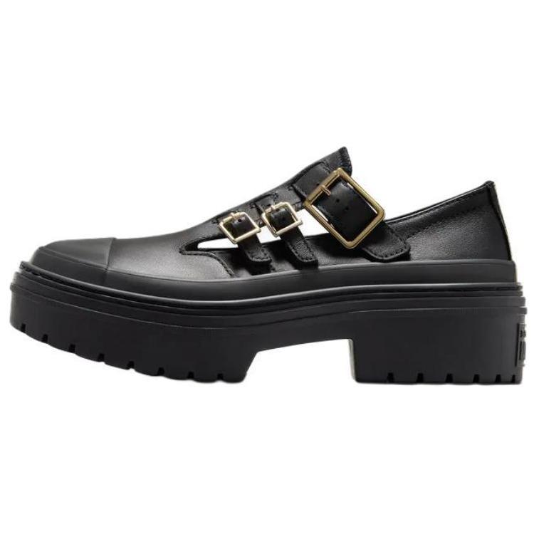 

Converse Chuck Taylor All Star Lugged Heel Mary Jane Platform Low Black Gold женские кроссовки A10616C 38