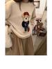 Weicher & Stilvoller Bärenpullover - Damen Herbst/Winter 2025, Koreanischer Locker Gestrickter Pullover