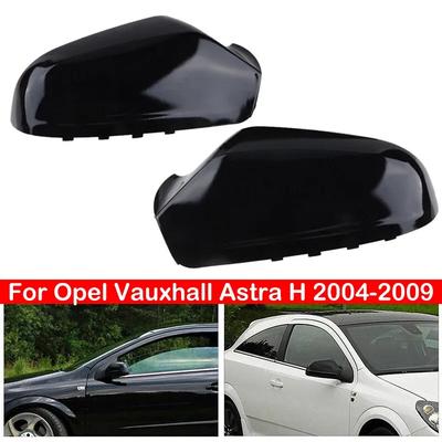 Voor Opel Vauxhall Astra H 2004-2009 Auto Achteruitkijk Vervanging Zijspiegel Cover Vleugelkap Buitenkant Deur Behuizing Sierlijst Glanzend Zwart Auto