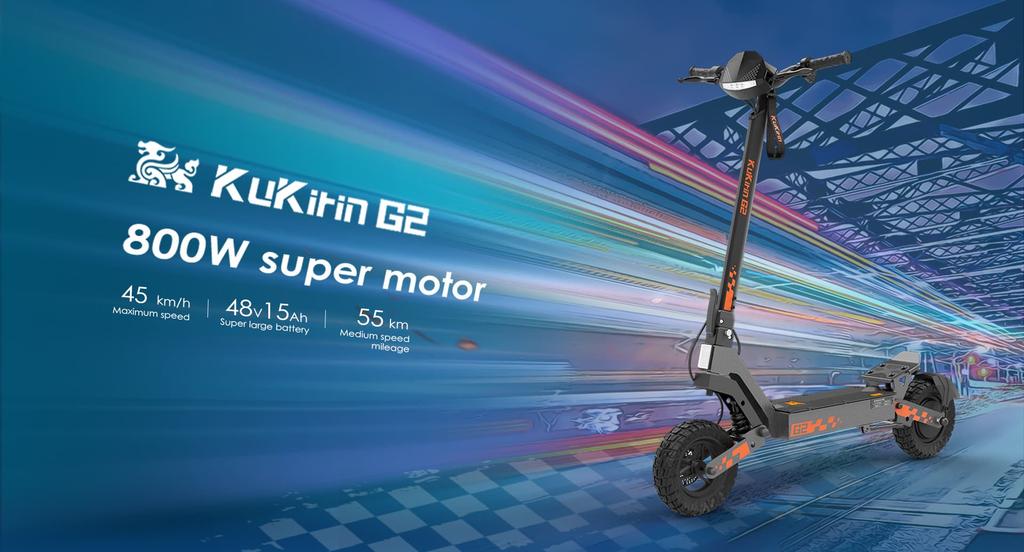 KuKirin G2 800W Elektroroller Höchstgeschwindigkeit 45-50km/h 10 Zoll Offroad-Reifen LCD-Anzeige Reichweite 55 Faltbarer Escooter- KEINE ABE.,2026