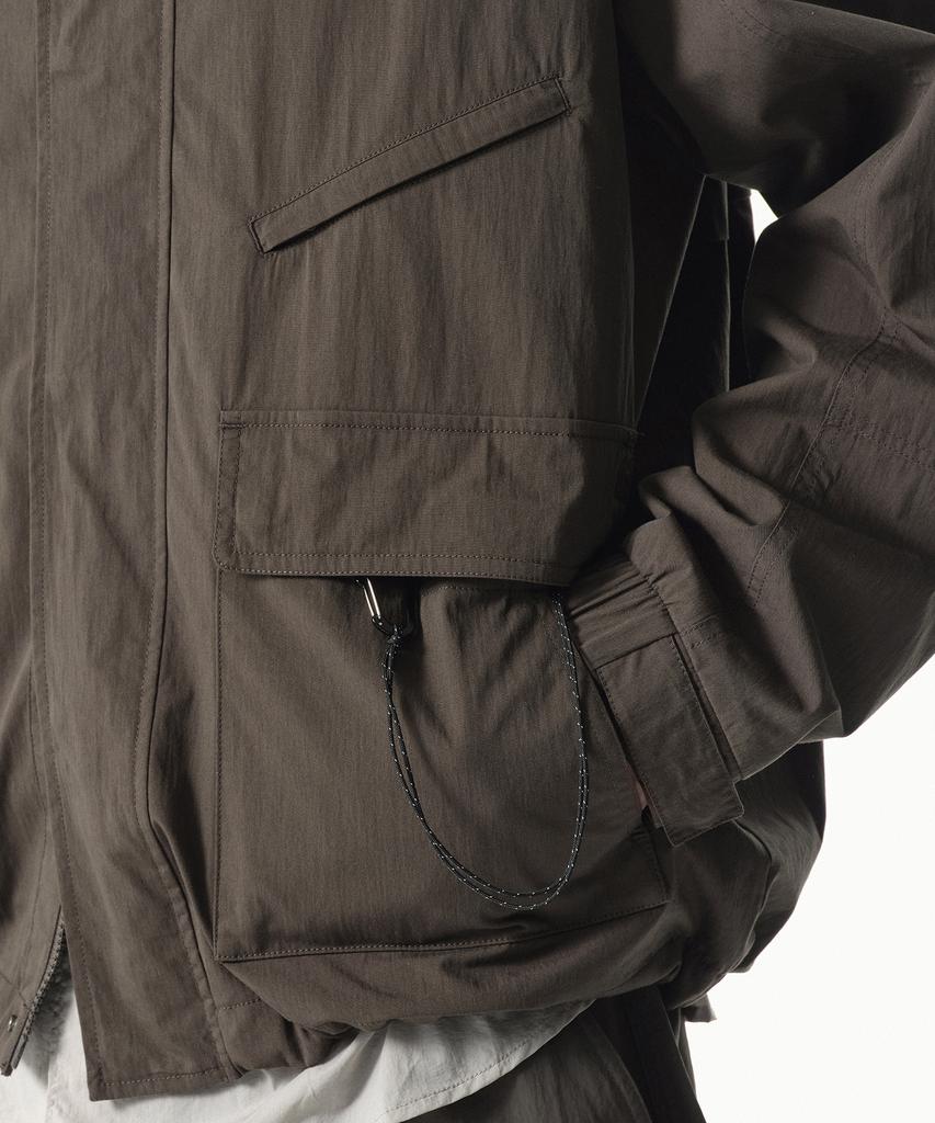 Musinsa Standard [City Leisure] Cn Hooded Windbreaker Jacket [Mud Grey]