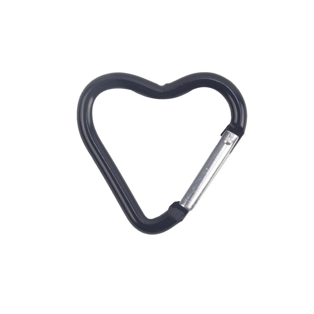 10 Piezas Mosquetón de Aluminio en Forma de Corazón Clip Llavero Gancho para Llavero para Exterior Hebilla Colgante para Botella de Agua Accesorios para Kit de Viaje