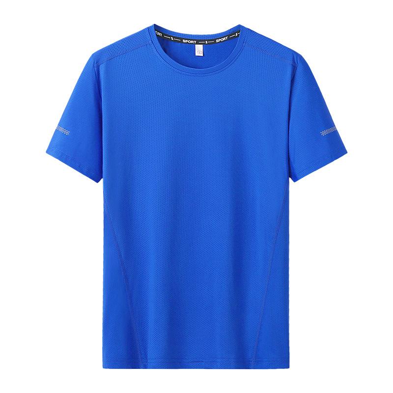 Quick-Dry Men's Plus Size Round Neck Short Sleeve T-Shirt (L-9XL) - Thin Summer Top, Fits Up To 300 Jin
