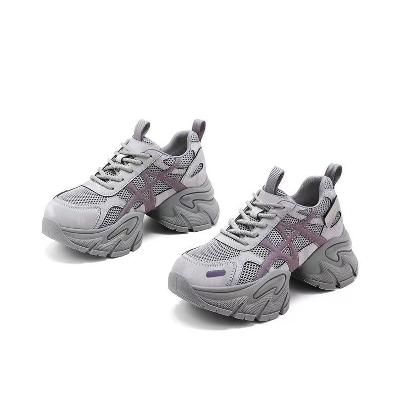 European station color matching thick-soled comfortable versatile dad shoes women's 2025 autumn new mesh breathable sports and leisure shoes