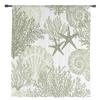 Sage Green Ocean Coral Starfish Abstract Tulle Curtain for Living Room Bedroom Christmas Decoration Window Voiles Tulle Curtain