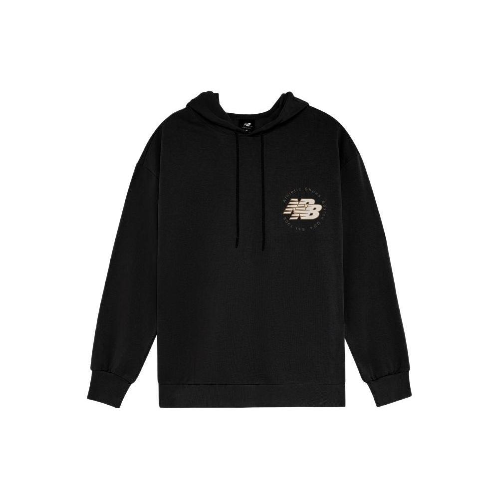New Balance Double Logo Hoodie Asia Sizing Black Men s AMT23348-BK M