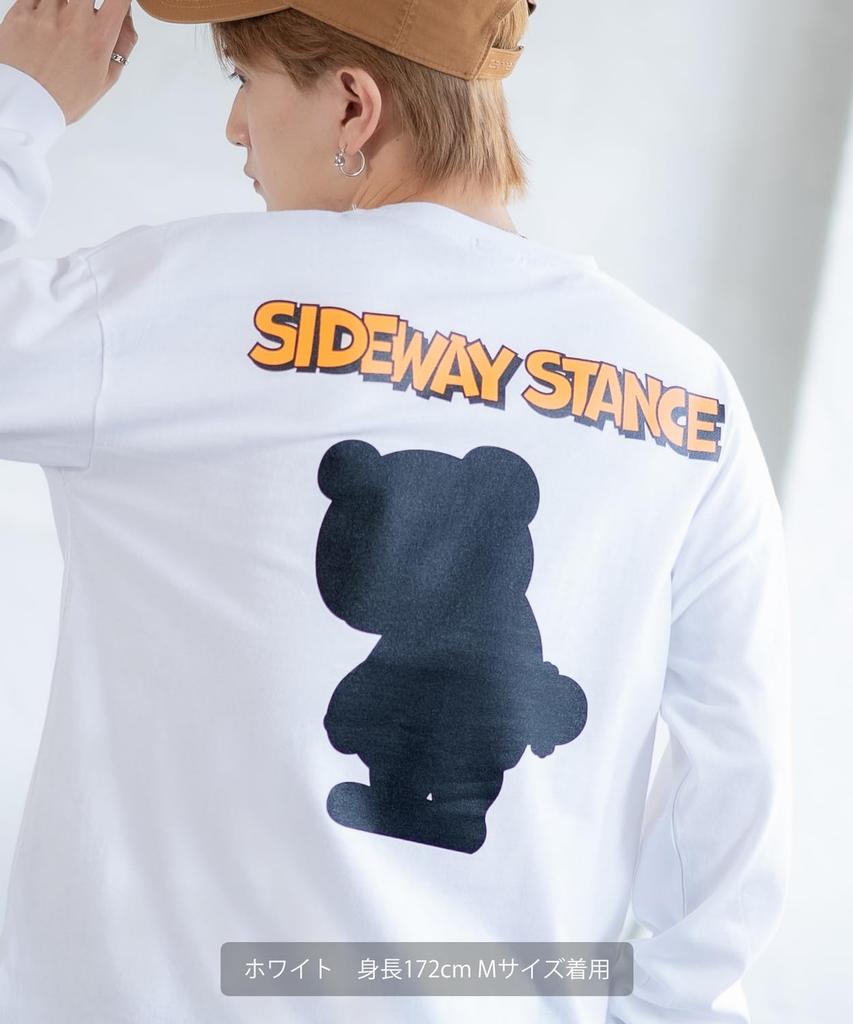 [IMPROVES] [SIDEWAYSTANCE] Silhouette Downer Bear Long Sleeve T-Shirt
