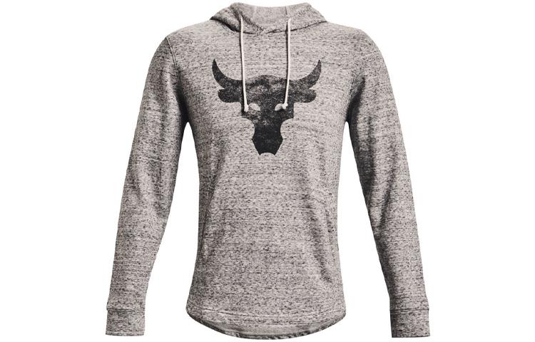 Under Armour Project Sweatshirts Men s Gray Hooded Moderate Regular 1367107-112 XL