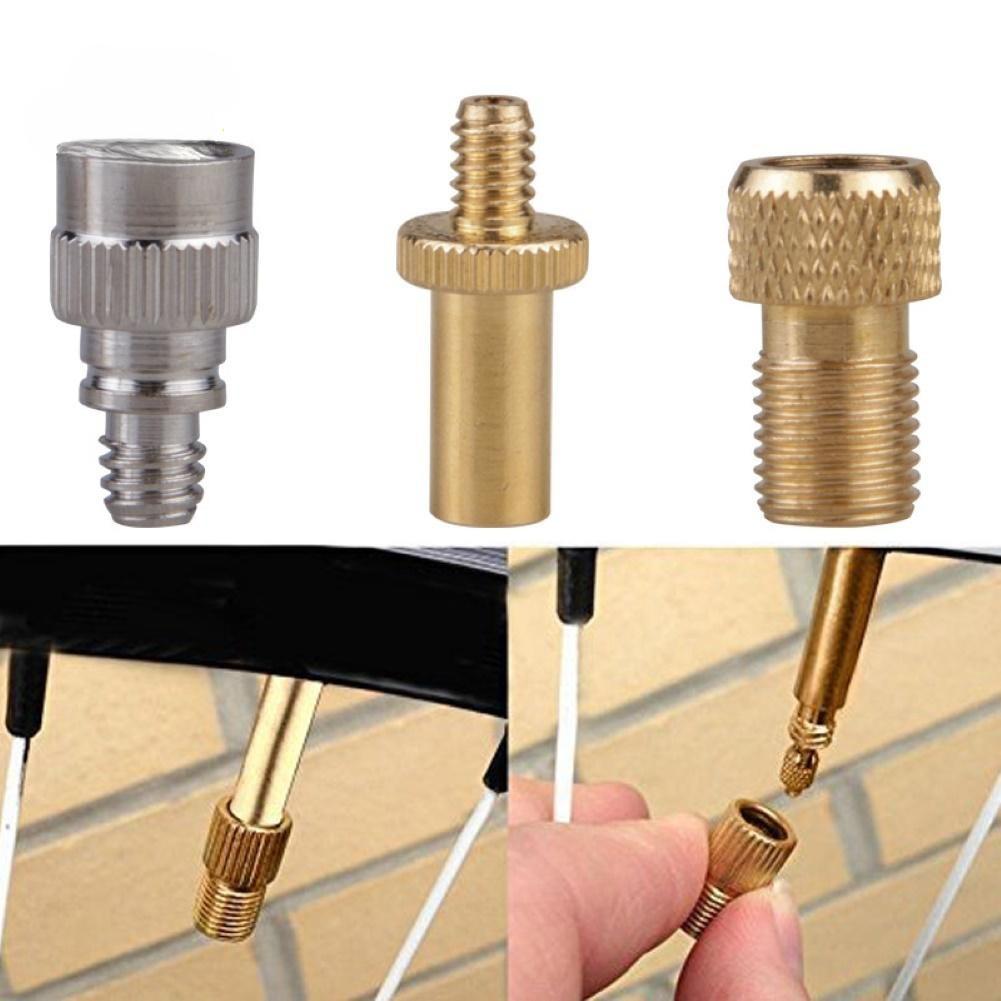 3Pcs/Set Bike Air Pump Valve Adapter French To American Convert Wheel Gas Nozzle
