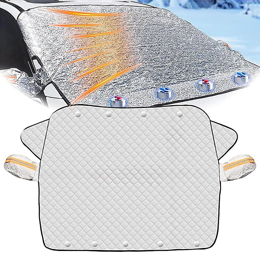 Windshield Cover for Ice And Snow 4-Layer Magnetic Waterproof Protector Snow Cover Protector Car Front Window Sun Shade Cover