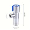 304 Stainless Steel Angle Valve Tee, Toilet, Water Heater, Extended, High Flow, 1/2 Inch, Shutoff