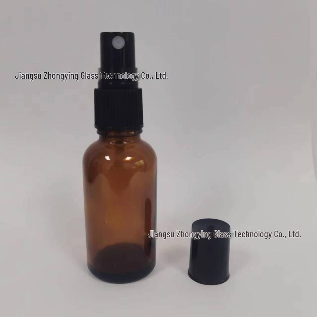 Amber Glass Essential Oil Spray Bottle, 5-100ml, Refillable for Cosmetic Serums.