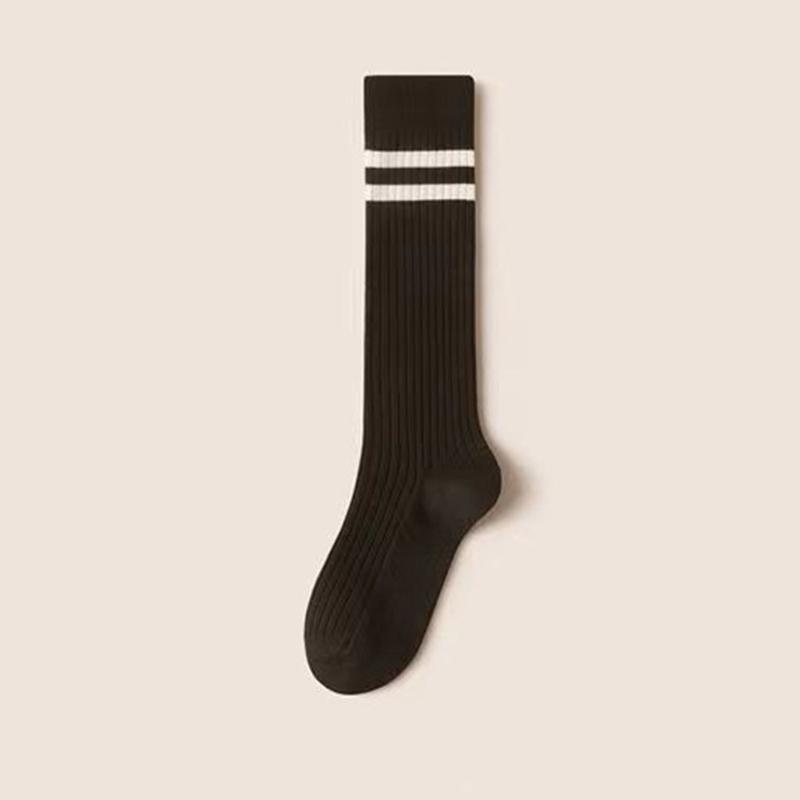 1 Paar Socken Gestreifte Lange Socken Sommer Dünne Mittellange Socken Schmale Wadenstrümpfe Bequem Atmungsaktiv Japanischer Stil Vintage Socken