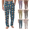 Men's Custom Pajama Pants with Pockets, Casual Long Sleep Pants for Home
