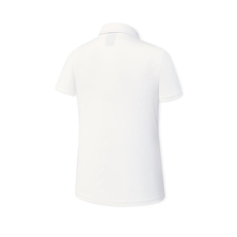 Fila Tennis Fashion Minimalist Sports Casual Versatile Comfortable Short Sleeve Polo Shirt Women tops Cloud-Mushroom-White A11W623123FWT