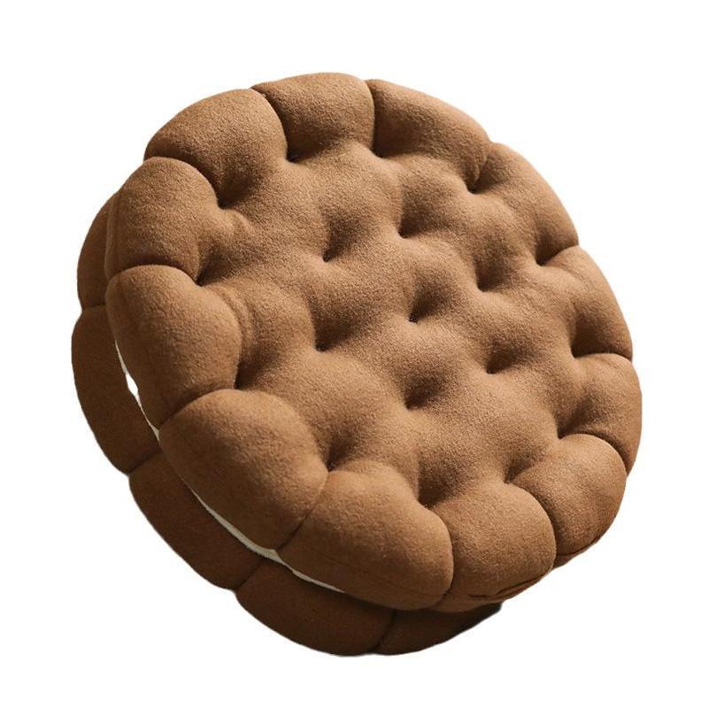 

Cute And Creative Japanese Style Cookie Pillow For Office Nap And Sofa Decor шоколадний