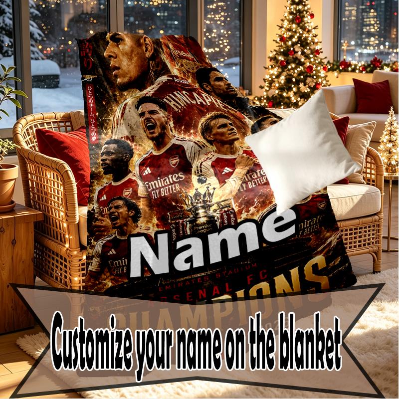 Coperte Personalizzate con Nome Squadra di Calcio Stampato, Arredamento per la Casa, Camera da Letto, Divano, Campeggio, Divano, Regali per Compleanno Natale