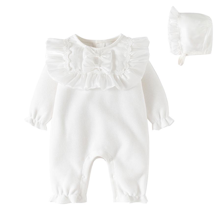 Baby Girls' Thick Velvet Princess Bodysuit Jumpsuit - Autumn/Winter Outerwear