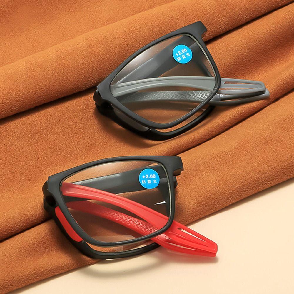 with Case Reader Glasses Portable Hyperopia Glasses Fashion Square Eyeglasses  Men Women