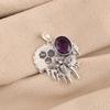 Ametyst anheng Gemstone smykker, 925 solid sterling sølv anheng, gave til kvinner håndlaget anheng