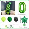 40 inch green pixel digital balloon set (0-9) pentagram aluminum foil balloons for decorating boys and girls' birthday parties