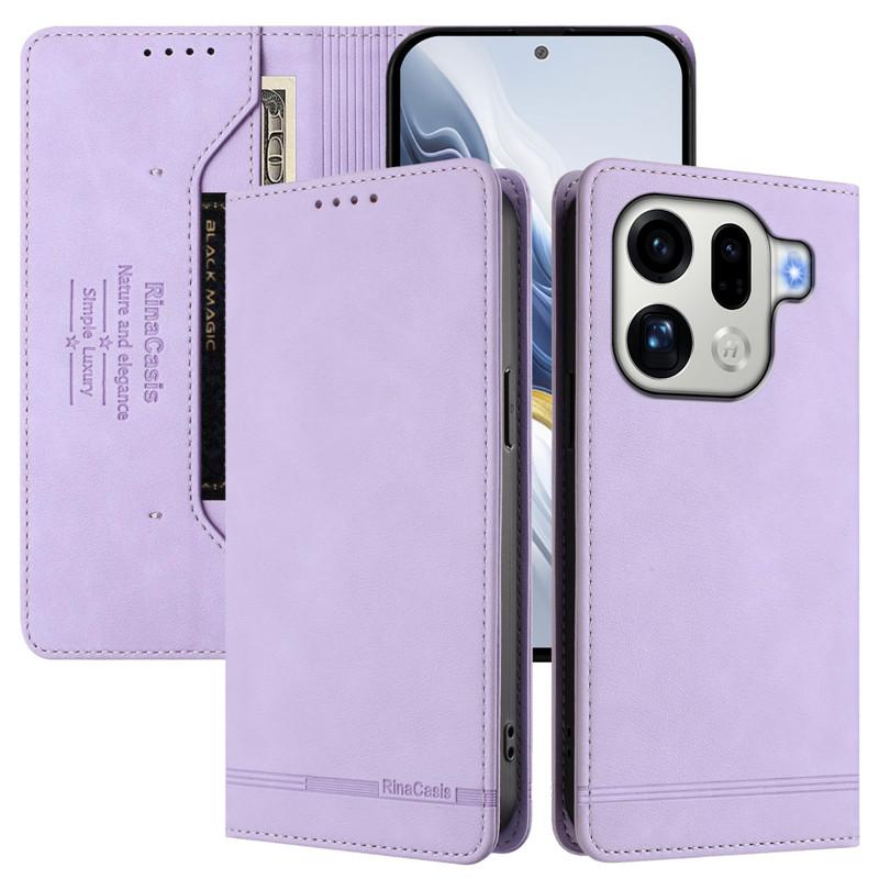 Leder Retro Anti-Diebstahl Brieftasche Flip Case Für OPPO Find X9 FindX9 Pro 5G PLG110 PLJ110 Hülle Handyhülle Magnetverschluss Kartenfach