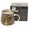 Large Porcelain Mug 450ml With Infuser In Box - Klimt Tree of Life
