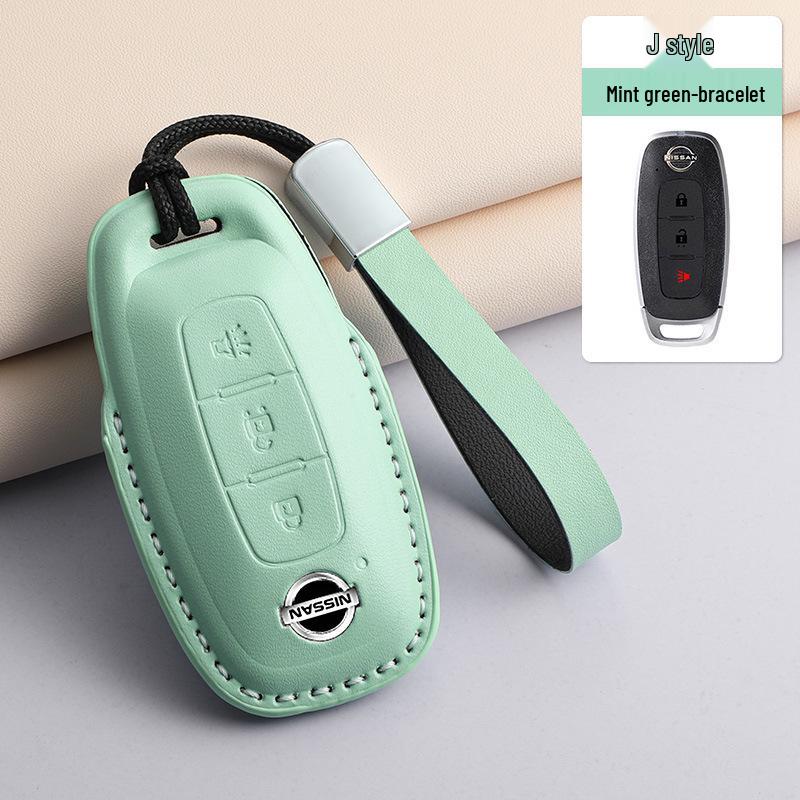 PU Key Case for 2023 Nissan Altima, 14th Gen Sylphy, Qashqai, X-Trail, Kicks, Murano, Tiida – Available in 3 Colors.