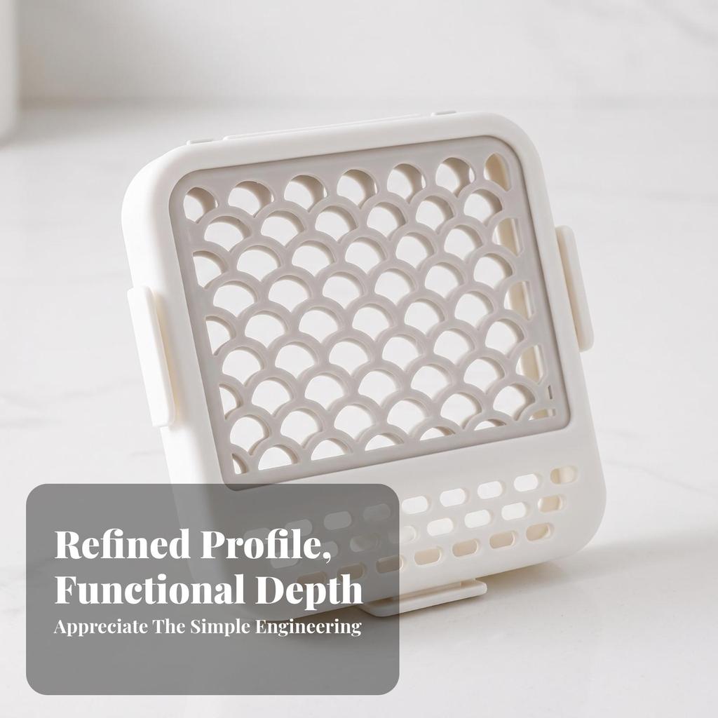 Small-Item Cleaning Basket Fast-Draining Clamshell Dishwasher Holder Compact