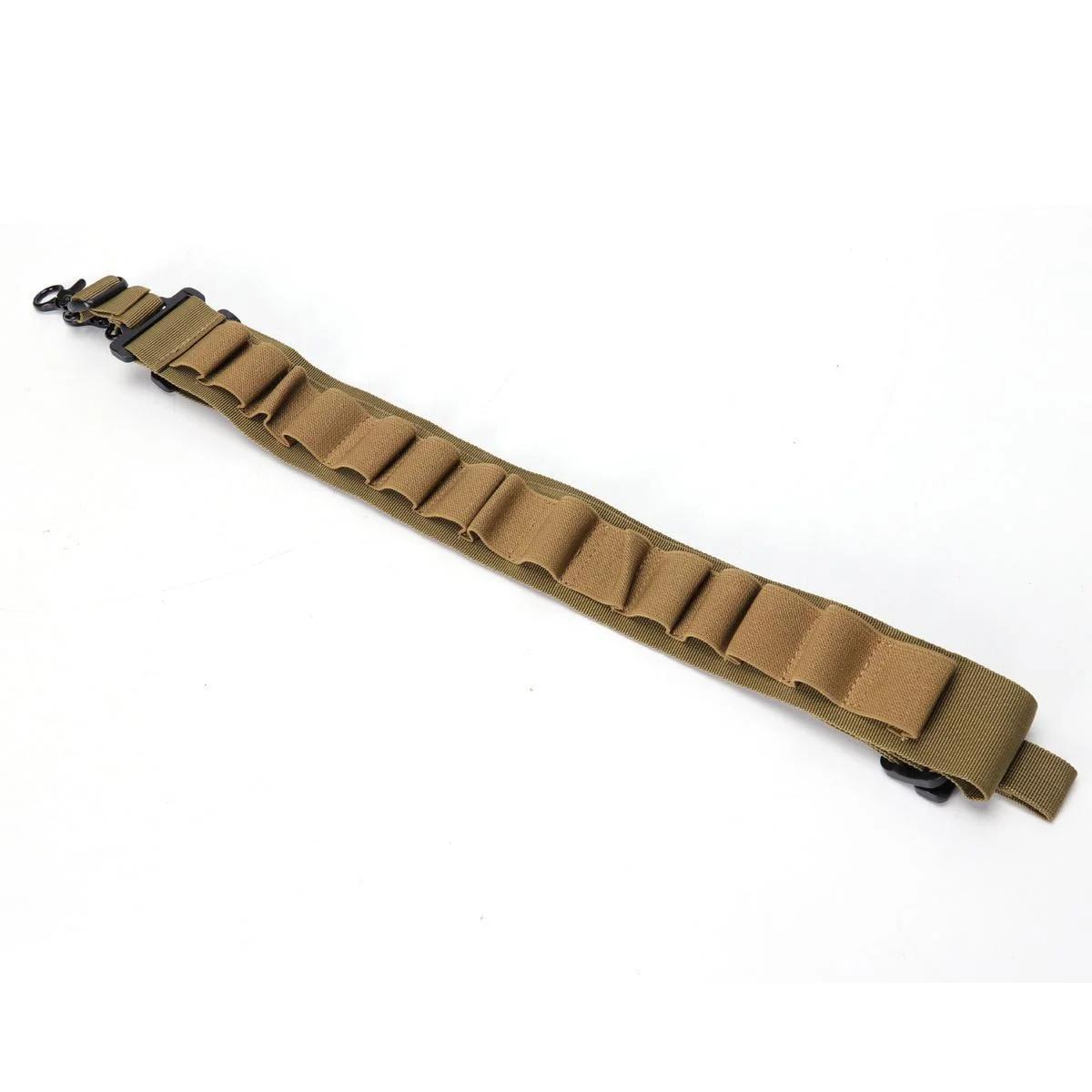 

Тактичний 15 патронів Тримач для патронів Пояс Гвинтівкова сумка для боєприпасів 12 калібру Патрони для військової стрільби Кобура Наплічний ремінь хакі