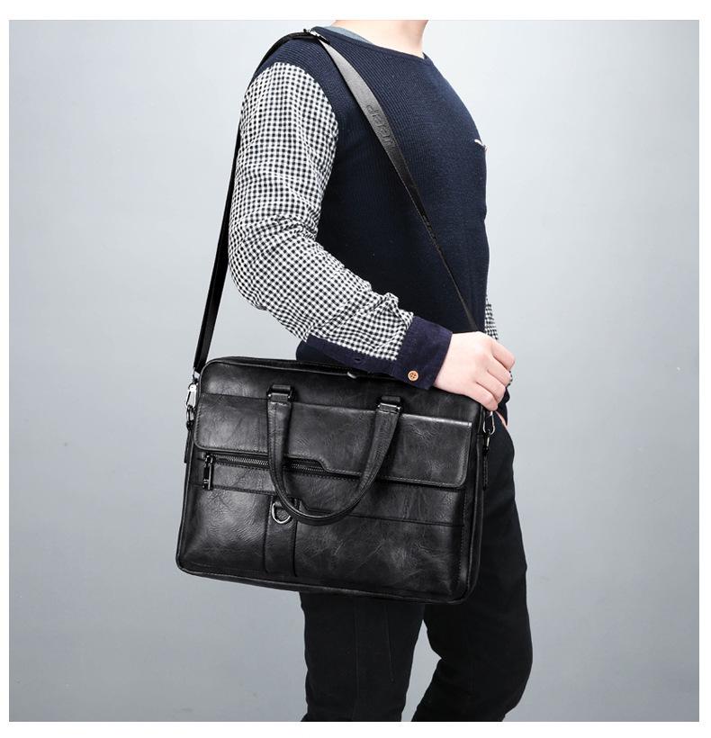 Pánská business casual kabelka aktovka - crossbody taška přes rameno pro kancelář a cestování