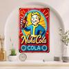 WastelandNostalgiaCo Nuka Cola Aluminum Sign | Vintage Sci-Fi Wall Art | Pre-Drilled for Game Rooms & Man Caves