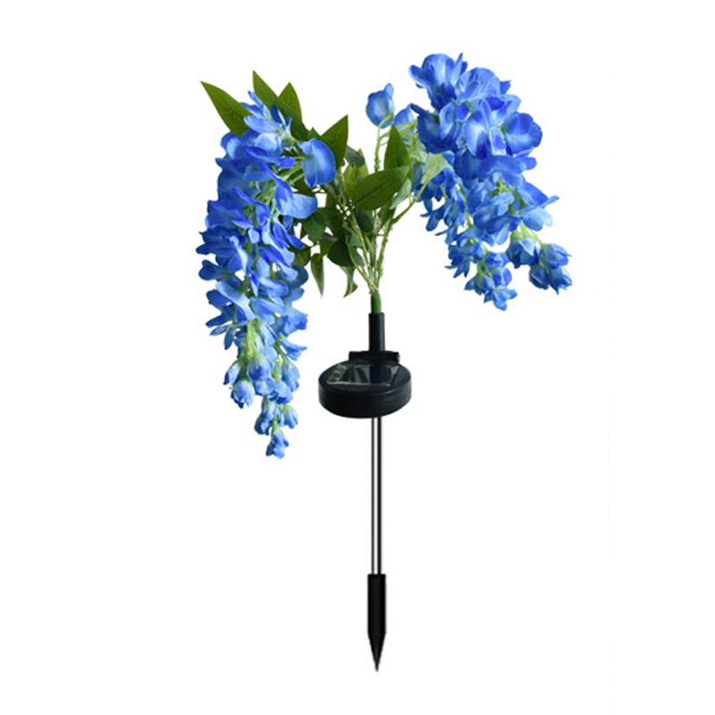 Solar Garden Lights Outdoor 4 Branches Flower Lights for Outside 2 Modes Waterproof Garden Decor for Yard Patio Pathway Backyard