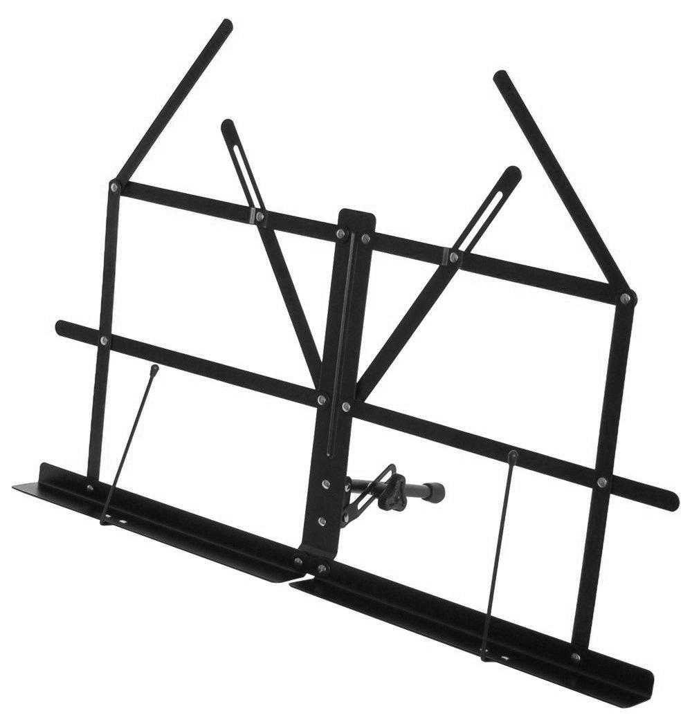 

KC Kyoritz Tabletop Music Stand, Lightweight Steel, Foldable, MS-140BK, Black (Soft Case Included)