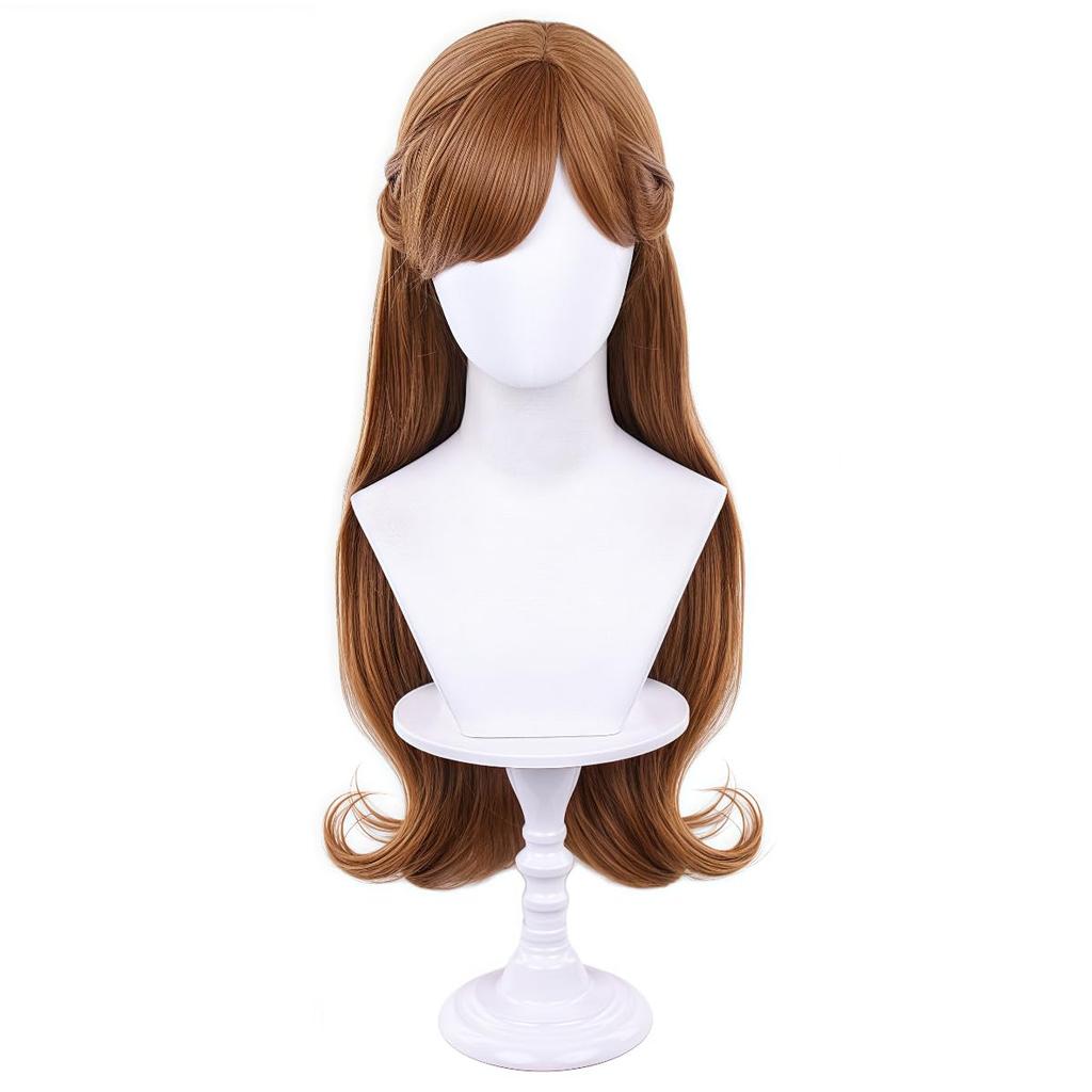 Akixen Frozen Anna Cosplay Anime Hair Fashion Heat Perfect for School Cultural and Festivals Wig, Hairnet, Net, Gift, Resistant, Events, Halloween,