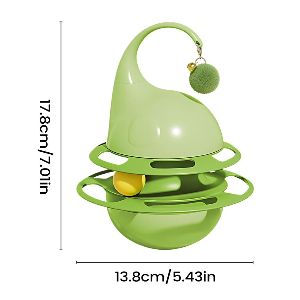 Cat Puzzle Treat Dispenser Slow Feeder Turntable Interactive Cat Treat Dispensing Toy For Chewing Needs Foraging Behavior Crate