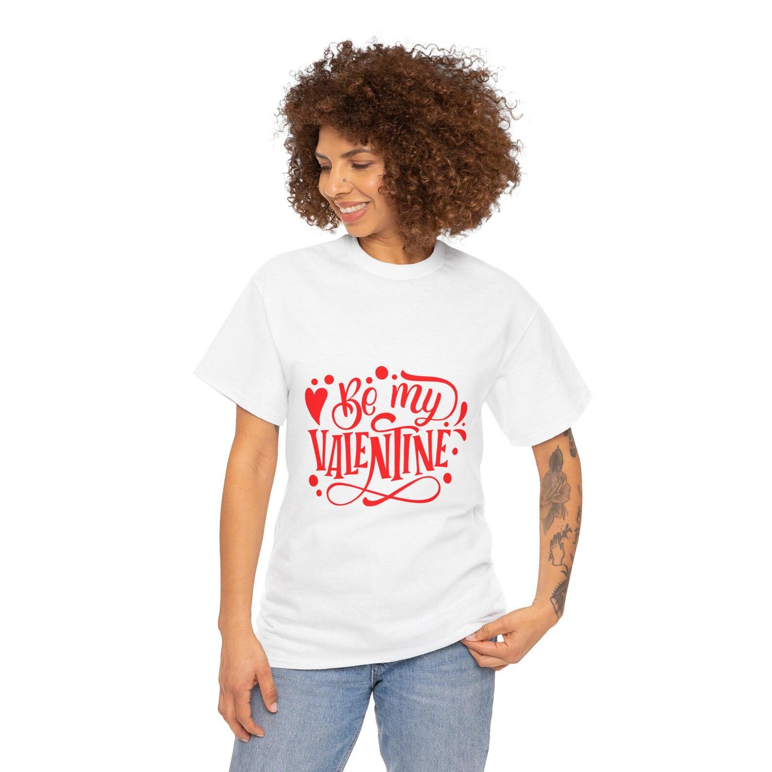 Be My Valentine Shirt: Love Heart Graphic Tee S