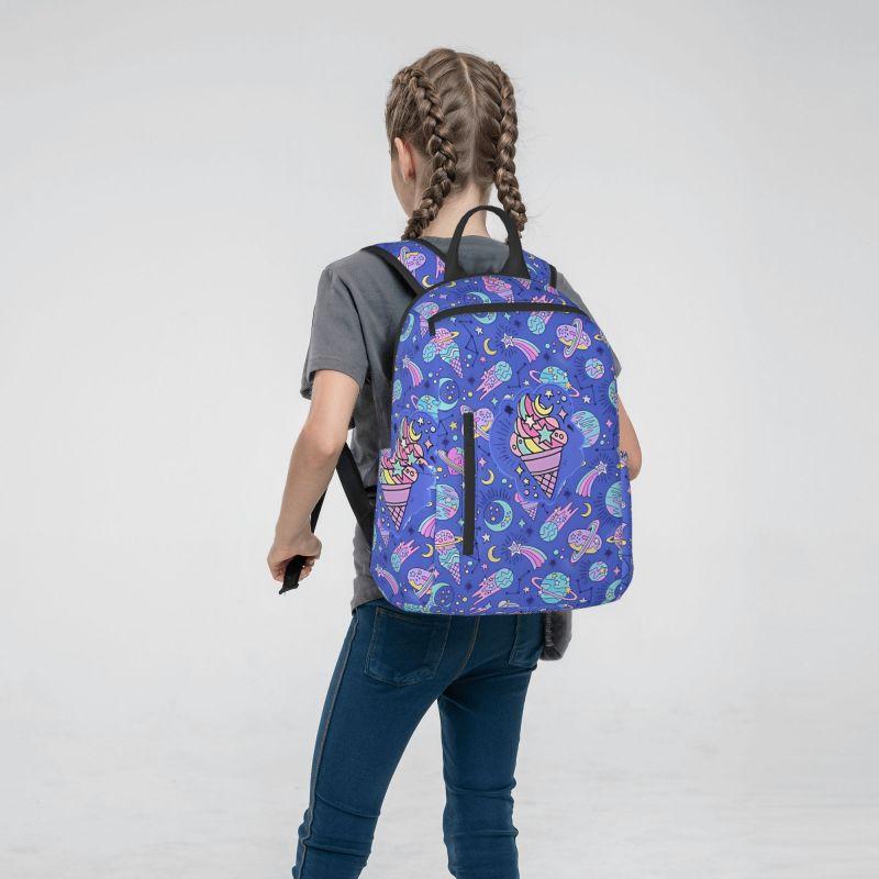 Full Print Rainbow Sorbet Backpack for Boy/Girls Best Gifts 2D Flat Cartoon SchoolBag for Children Bags