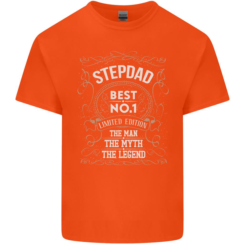 Fathers Day No 1 Stepdad Step Dad Funny Unisexs Light Cotton TShirt