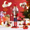 12 Inch King Nutcracker Painted Soldier Christmas Decor  Xmas Holiday Collectible Gifts for Festive Christmas Tree Table Decor