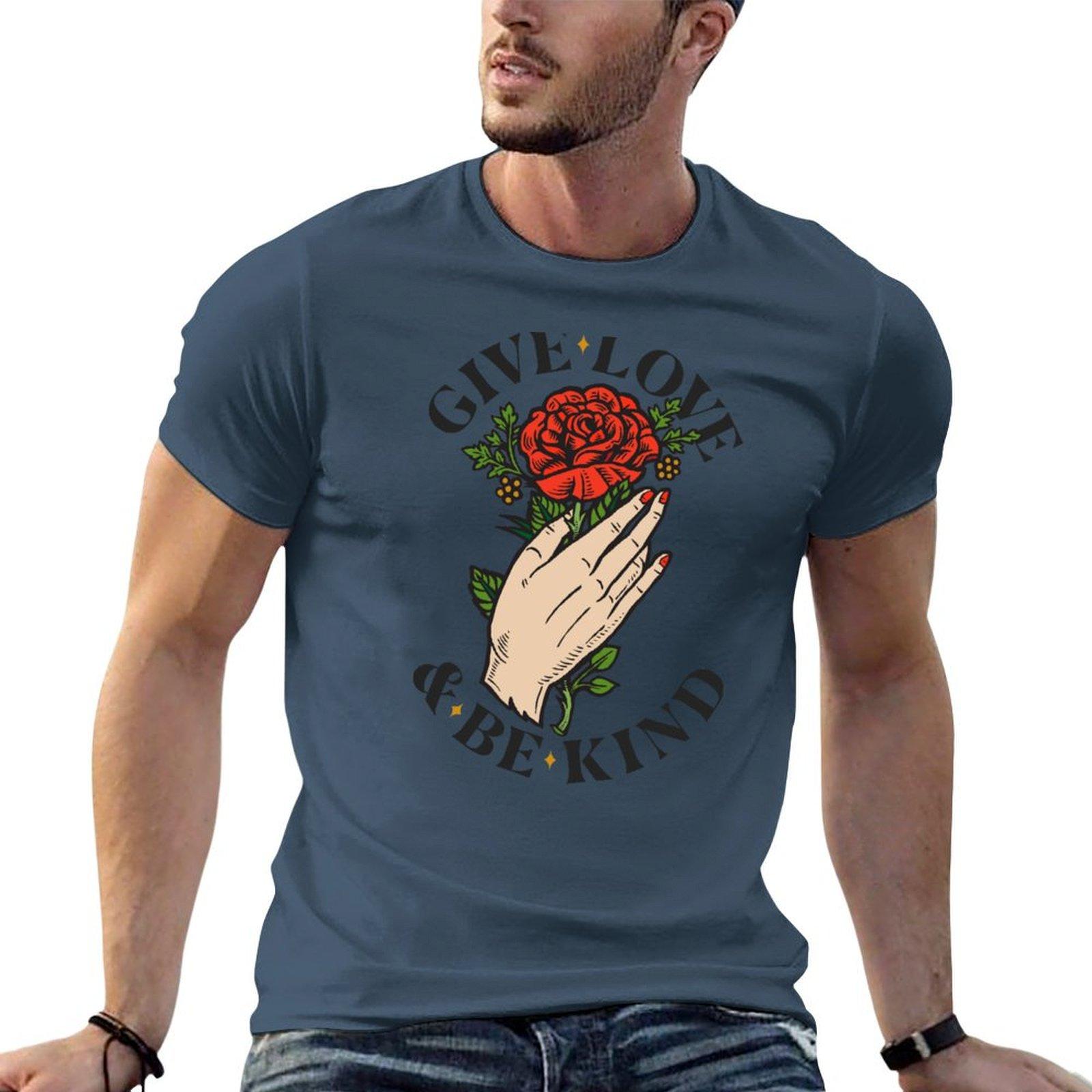 Give Love Be Kind (Pretty In Pink Version) Tshirt Cotton T Shirt Unisex T Shirt Unisex Luxury Anime T Shirts Oversize Tshirt S