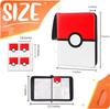 Card Binder 4 Pocket, Trading Card Holder Fits 400 Cards With 50 Removable Sleeves, Portable Collection Card Ablum, Game Card Case book With Zipper