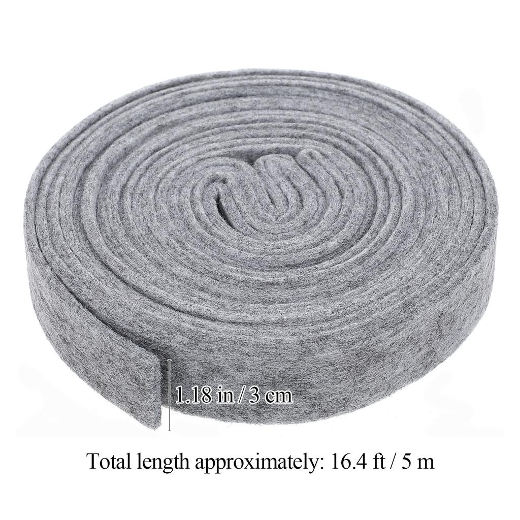 5 Meters Wool Felt Ribbon for DIY Crafts Red Craft Tape for Christmas Decorations Wreaths Bows Ornament Making Sewing Projects