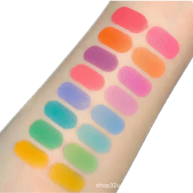 16-Color Rainbow Flower Fairy Eyeshadow Palette - Shimmer & Matte Nude Makeup