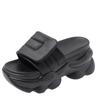 Fashion 2024 Thick Bottom Female Flip Flops 8CM Heels Chunky Platform Slippers for Women Open Toe Leather Wedges Sandals Woman Summer