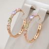 Shiny Synthetic Zirconia Big Hoop Earrings for Women's Elegant Exquisite Wedding Jewelry Accessories Perfect Party Gifts