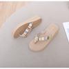 Women's Fashion Trend Anti Slip Wear-resistant Comfortable Soft Bottom Ethnic Style Flat Heel Flip Flops