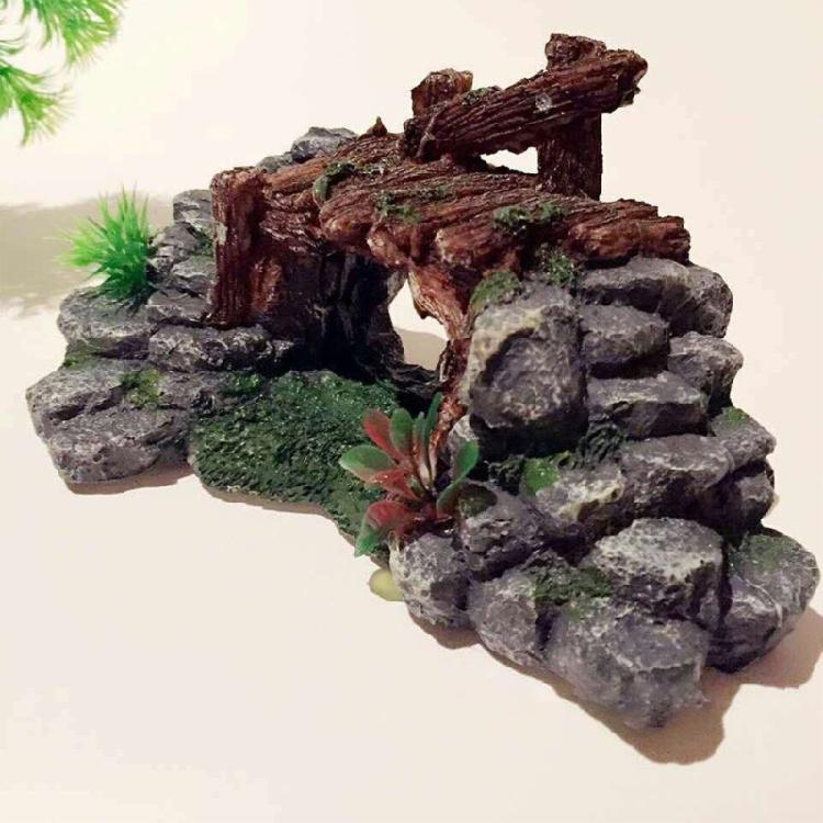 Nontoxic Aquarium Artificial Bridge Ornament Fish Tank Turtle Basking Platform